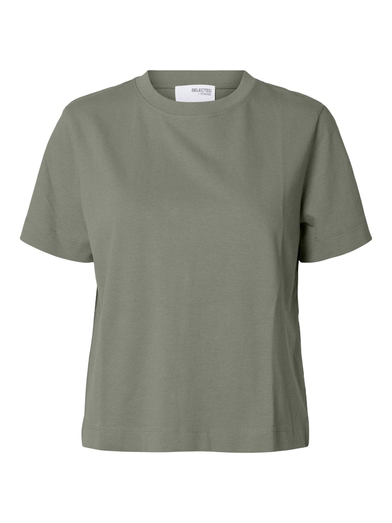 SLFESSENTIAL Boxy Tee, vetiever