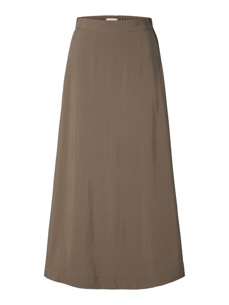 SLWMARY Ankle Slit Skirt, Chocolate Chip