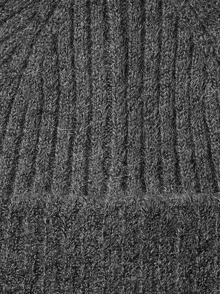 SLWLULU Woll Blend Knit Beanie, Medium Grey Melange
