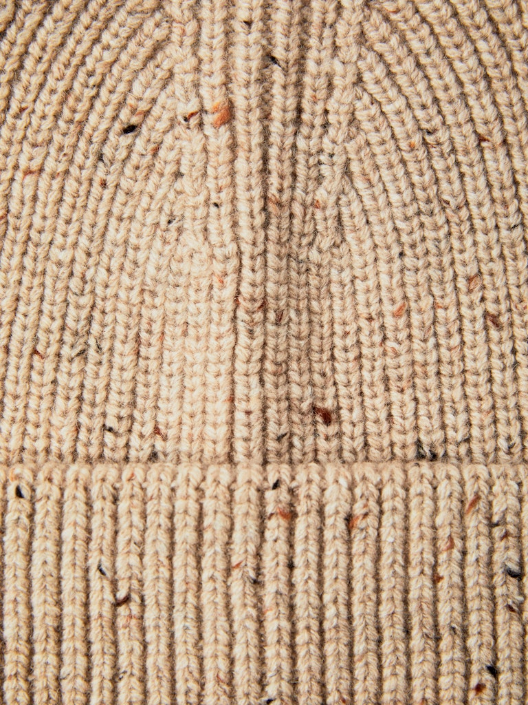 SLFNELLY Neps Wool Blend Beanie, oatmeal