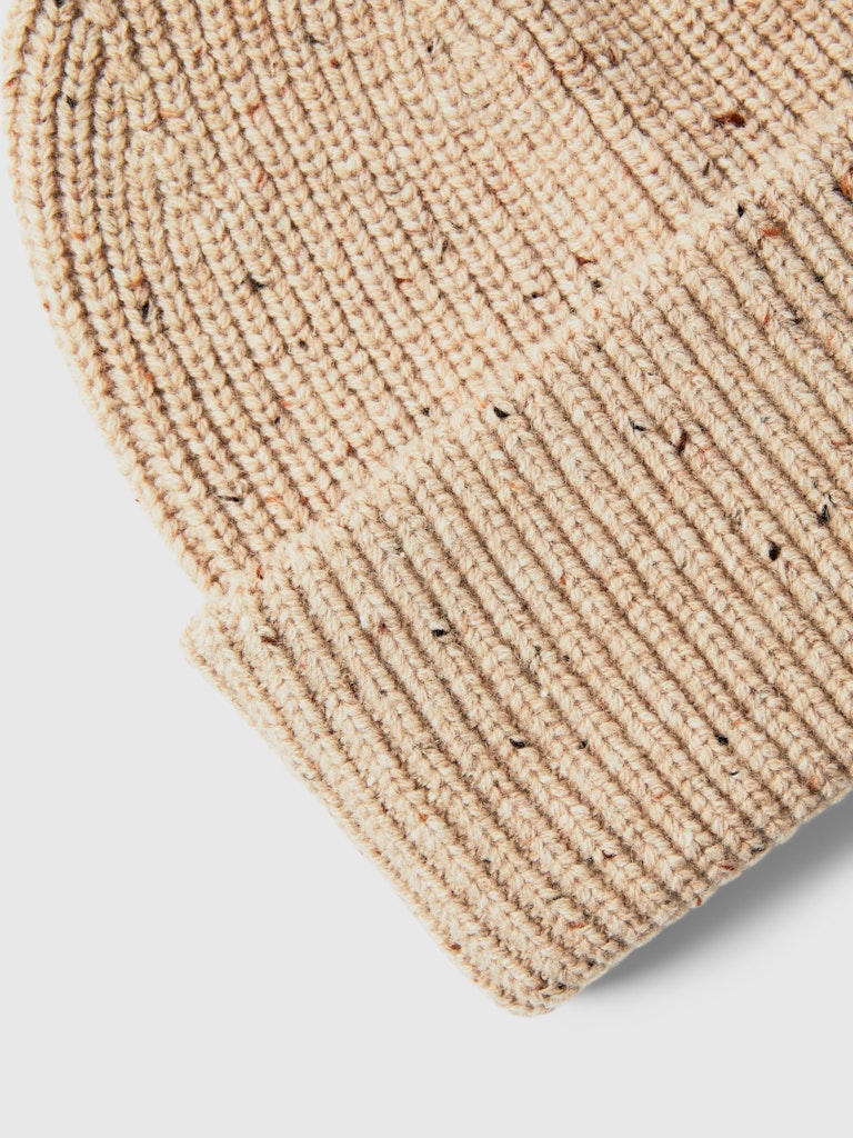 SLFNELLY Neps Wool Blend Beanie, oatmeal