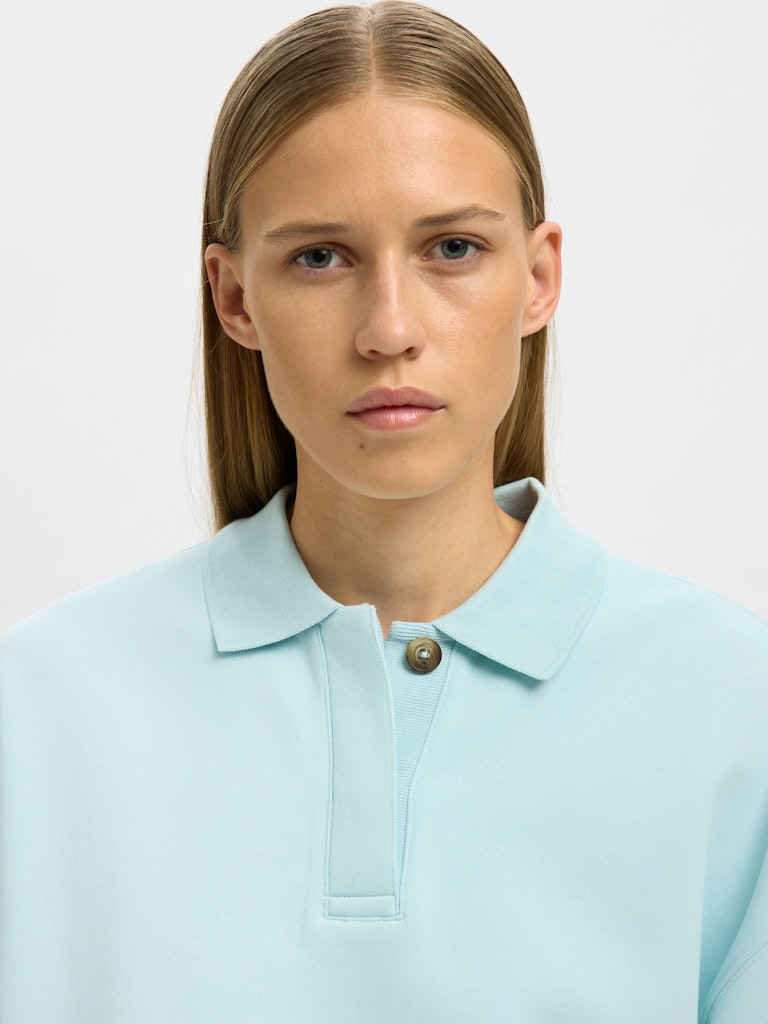 SLFARI Gia Polo Sweat, blue glow