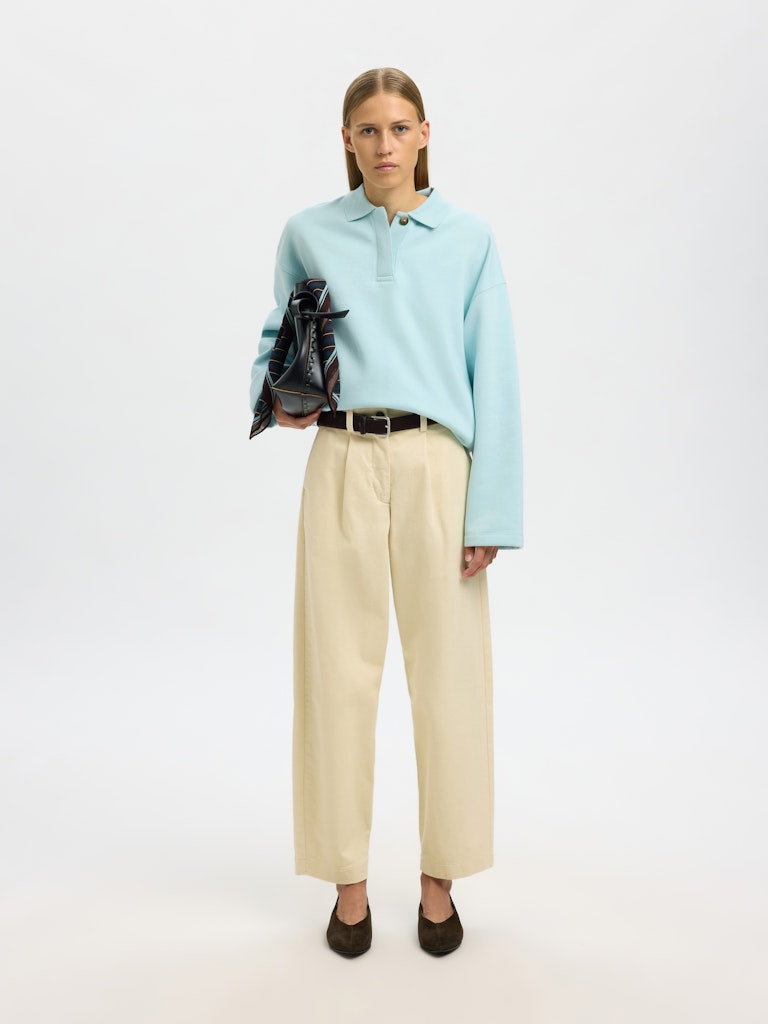 SLFARI Gia Polo Sweat, blue glow