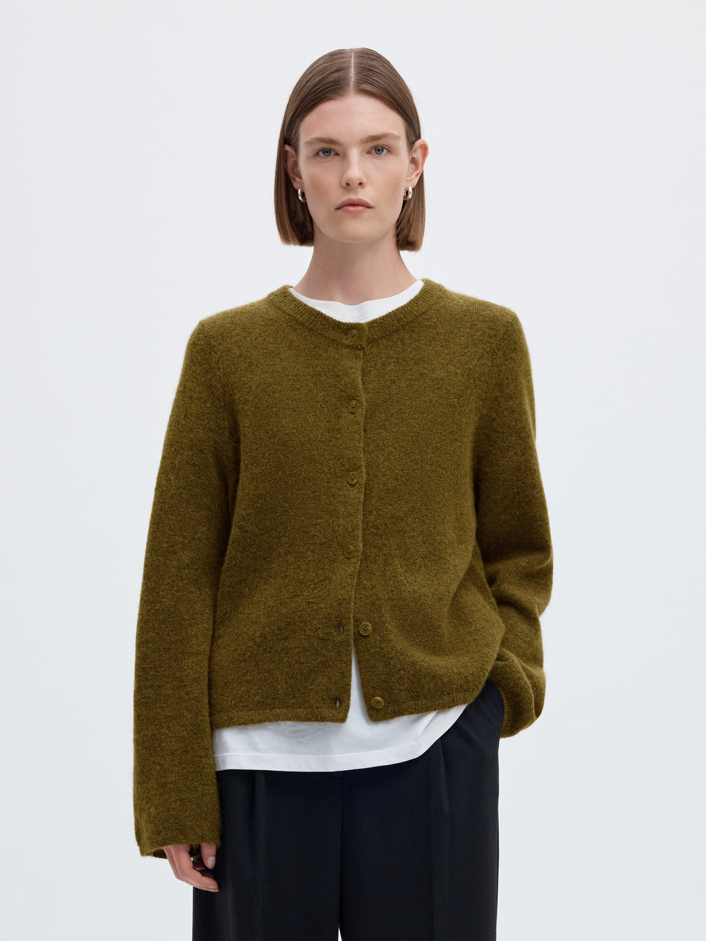 SLWLULU New Knit Cardigan, Fir Green Melange
