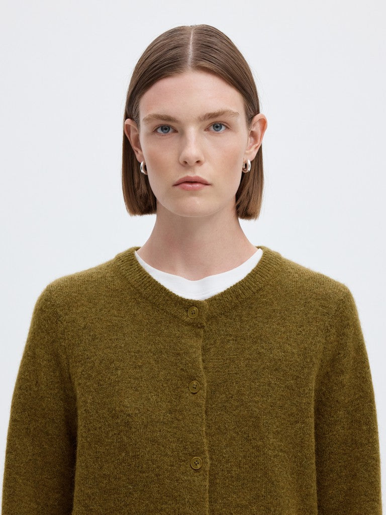 SLWLULU New Knit Cardigan, Fir Green Melange