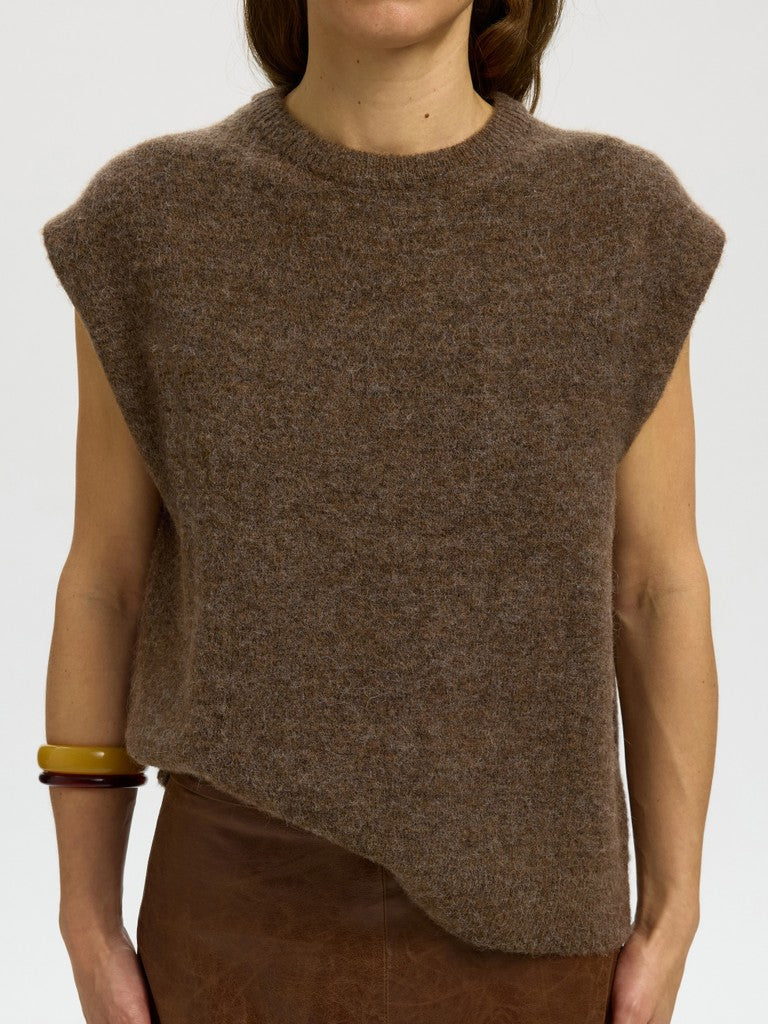 SLWLULU SL Knit Vest, dachshund melange