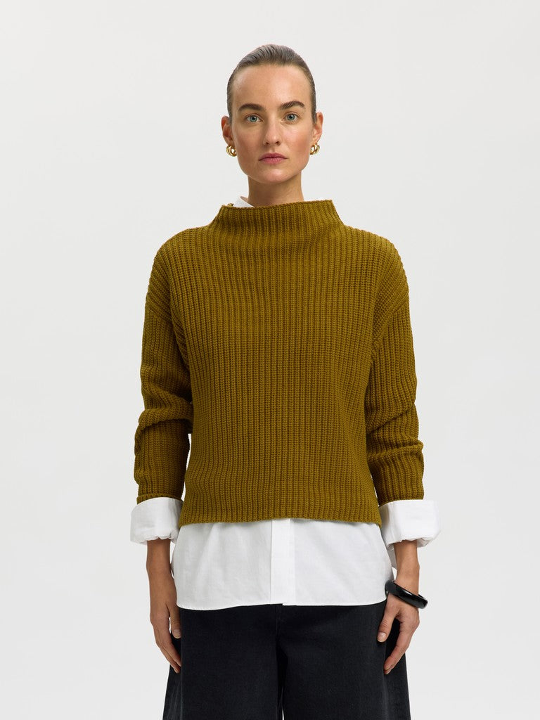 SLWSELMA SUS LS Knit Pullover, Fir Green