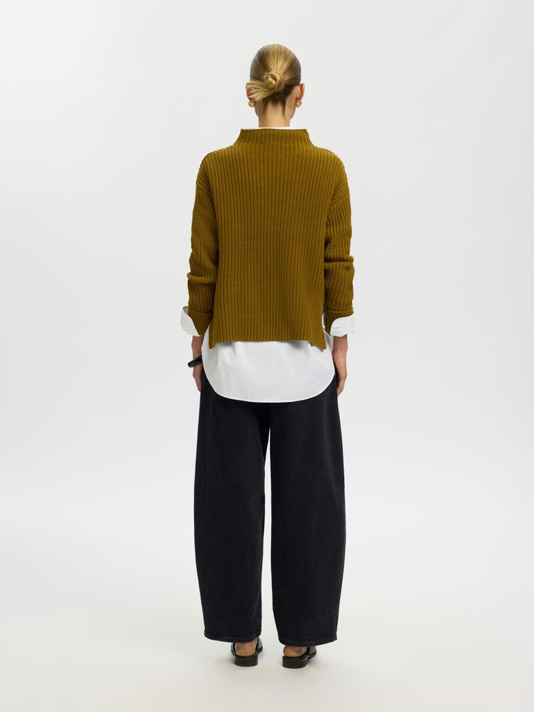 SLWSELMA SUS LS Knit Pullover, Fir Green
