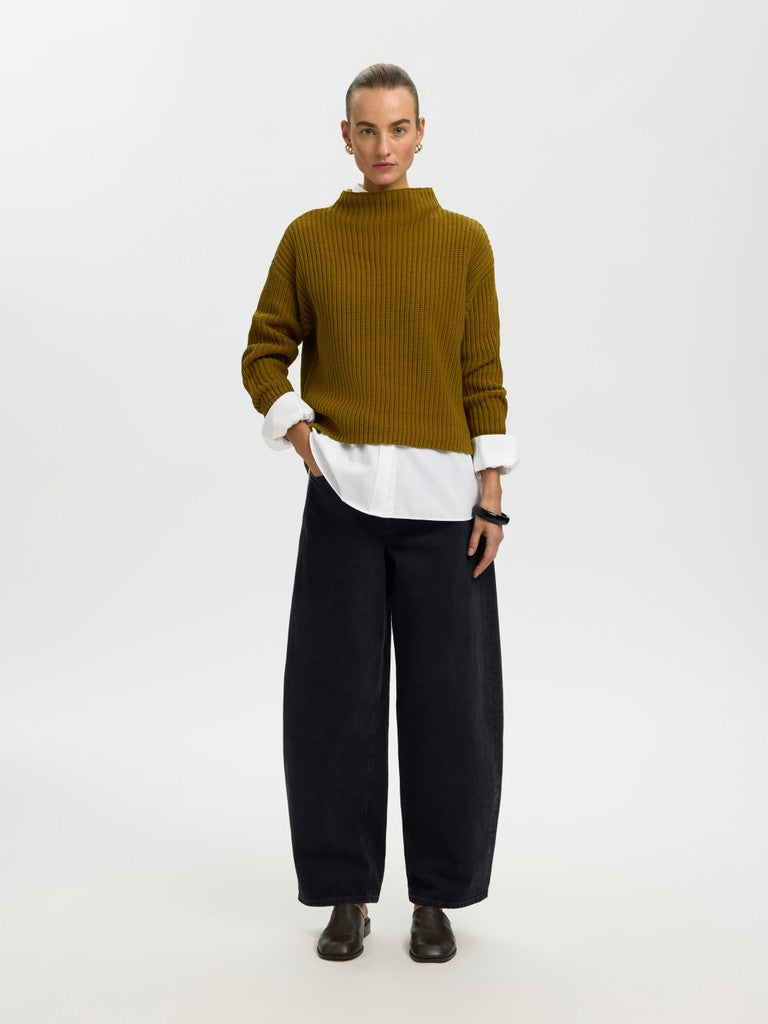 SLWSELMA SUS LS Knit Pullover, Fir Green
