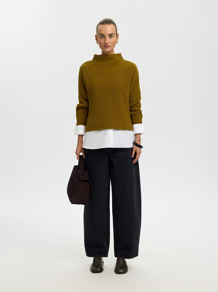 SLWSELMA SUS LS Knit Pullover, Fir Green