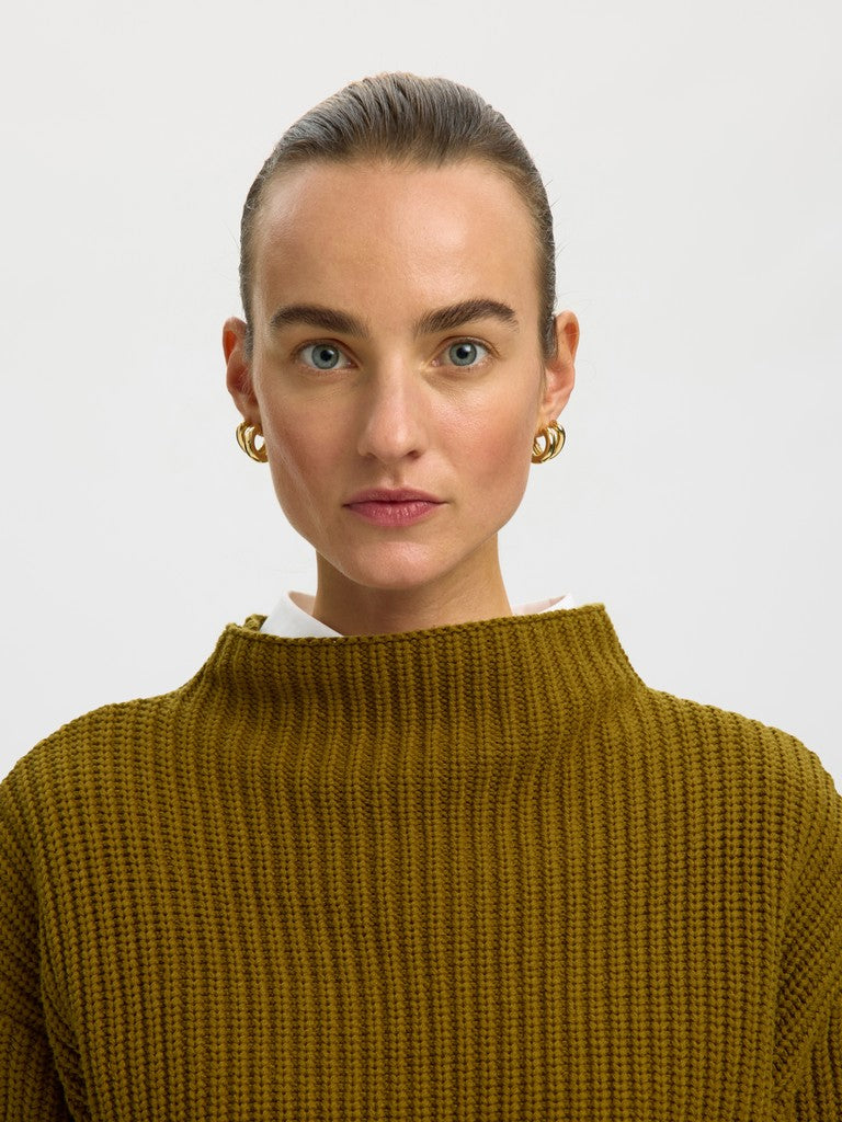 SLWSELMA SUS LS Knit Pullover, Fir Green
