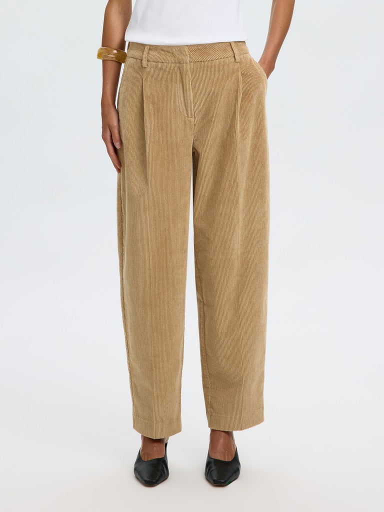 SLWBARREL Mille Corduroy HW Pants, Cornstalk