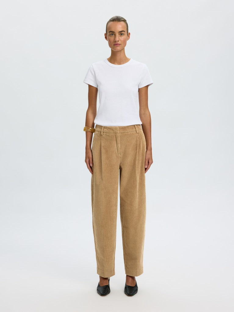 SLWBARREL Mille Corduroy HW Pants, Cornstalk