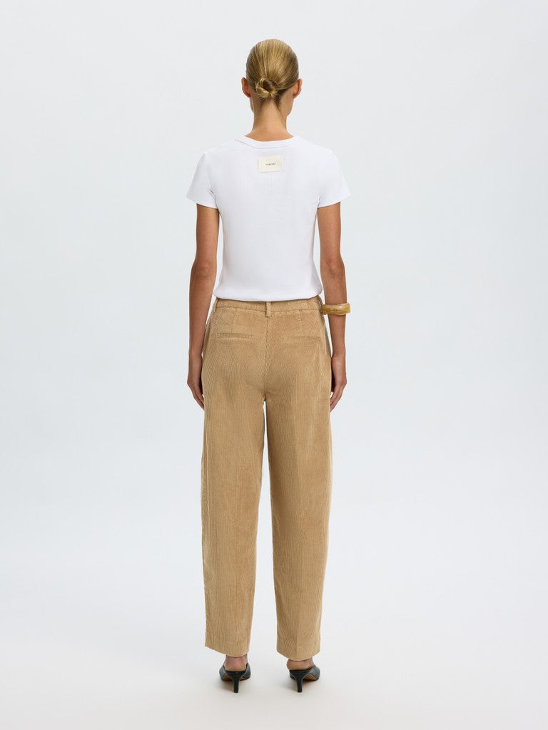 SLWBARREL Mille Corduroy HW Pants, Cornstalk