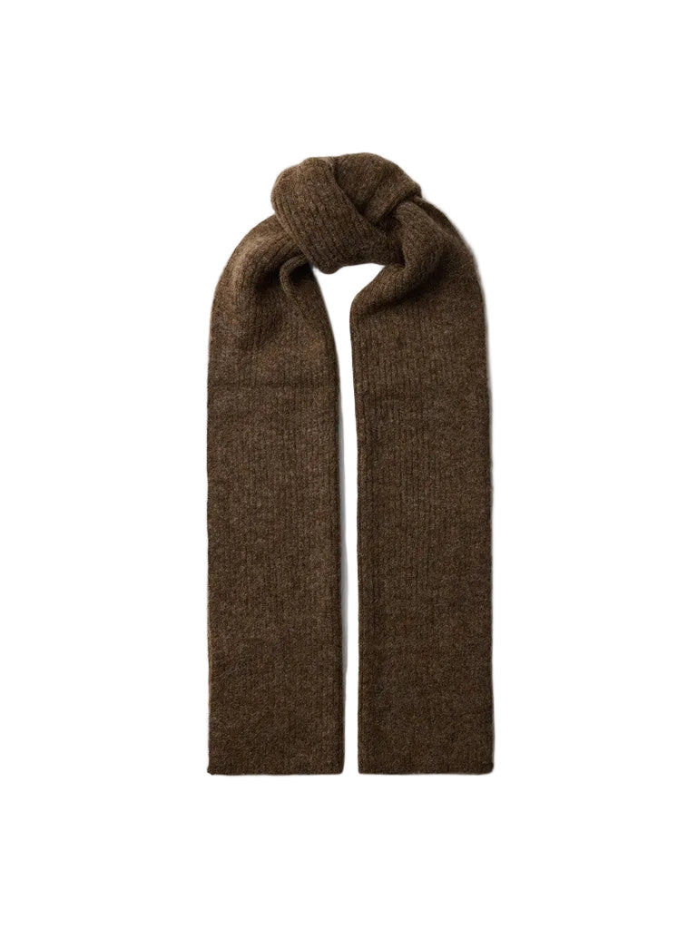SLWLULU Woll Blend Narrow Knit Scarf, Dachshund Melange