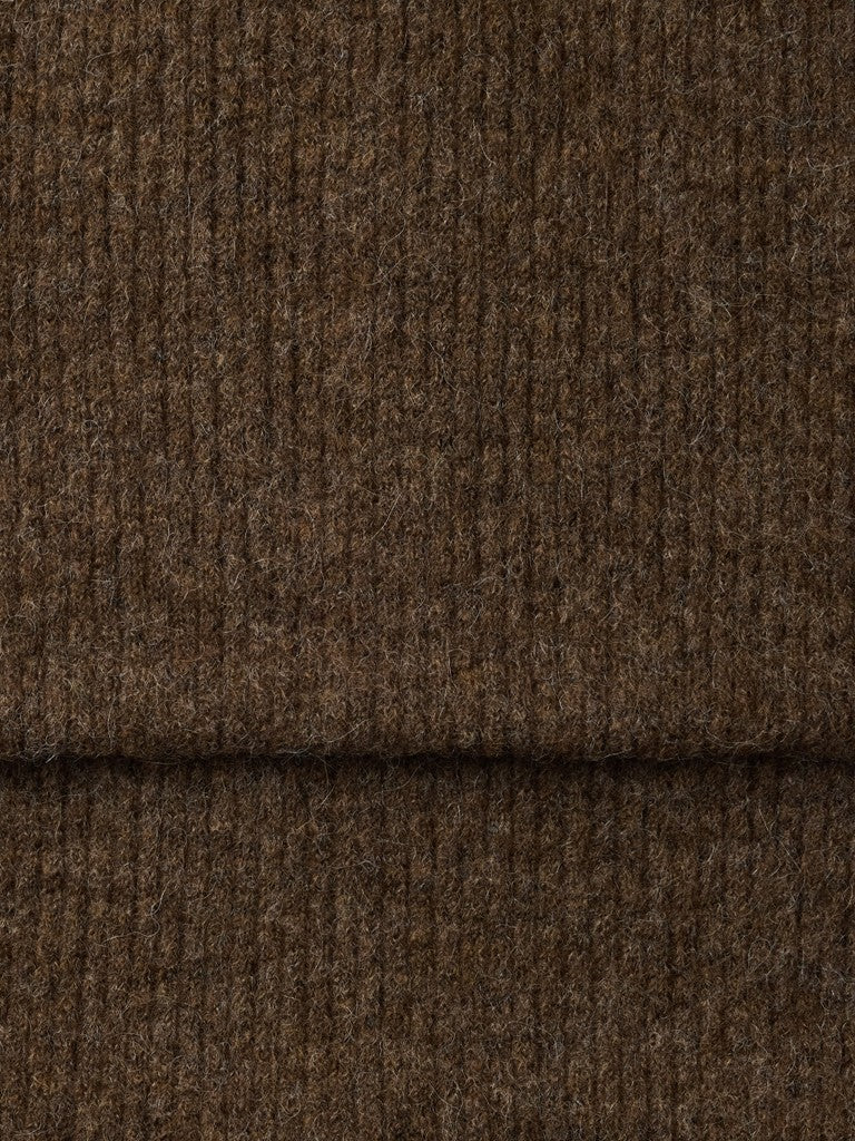 SLWLULU Woll Blend Narrow Knit Scarf, Dachshund Melange