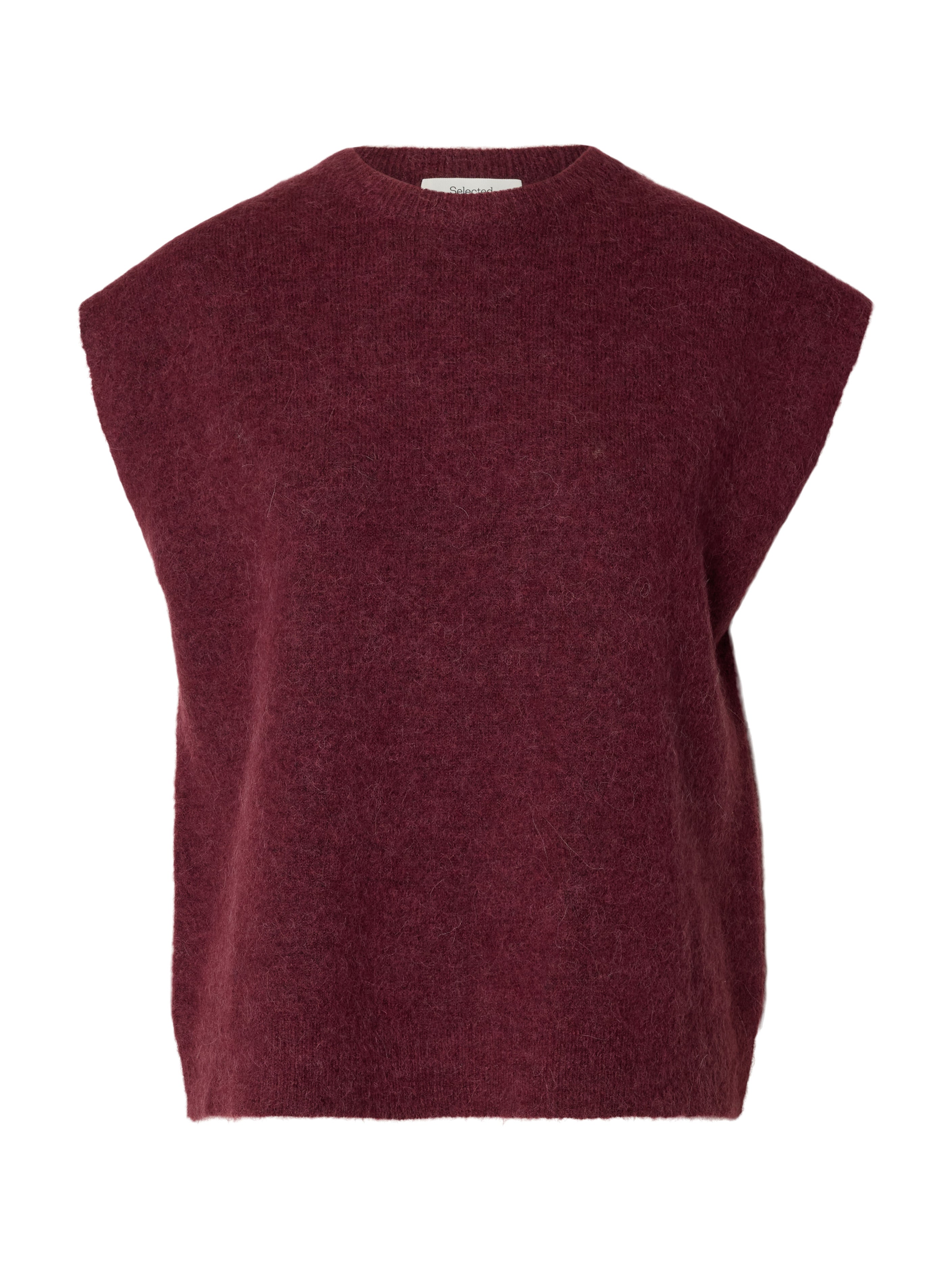 SLWLULU SL Knit Vest, Tawny Port Melange