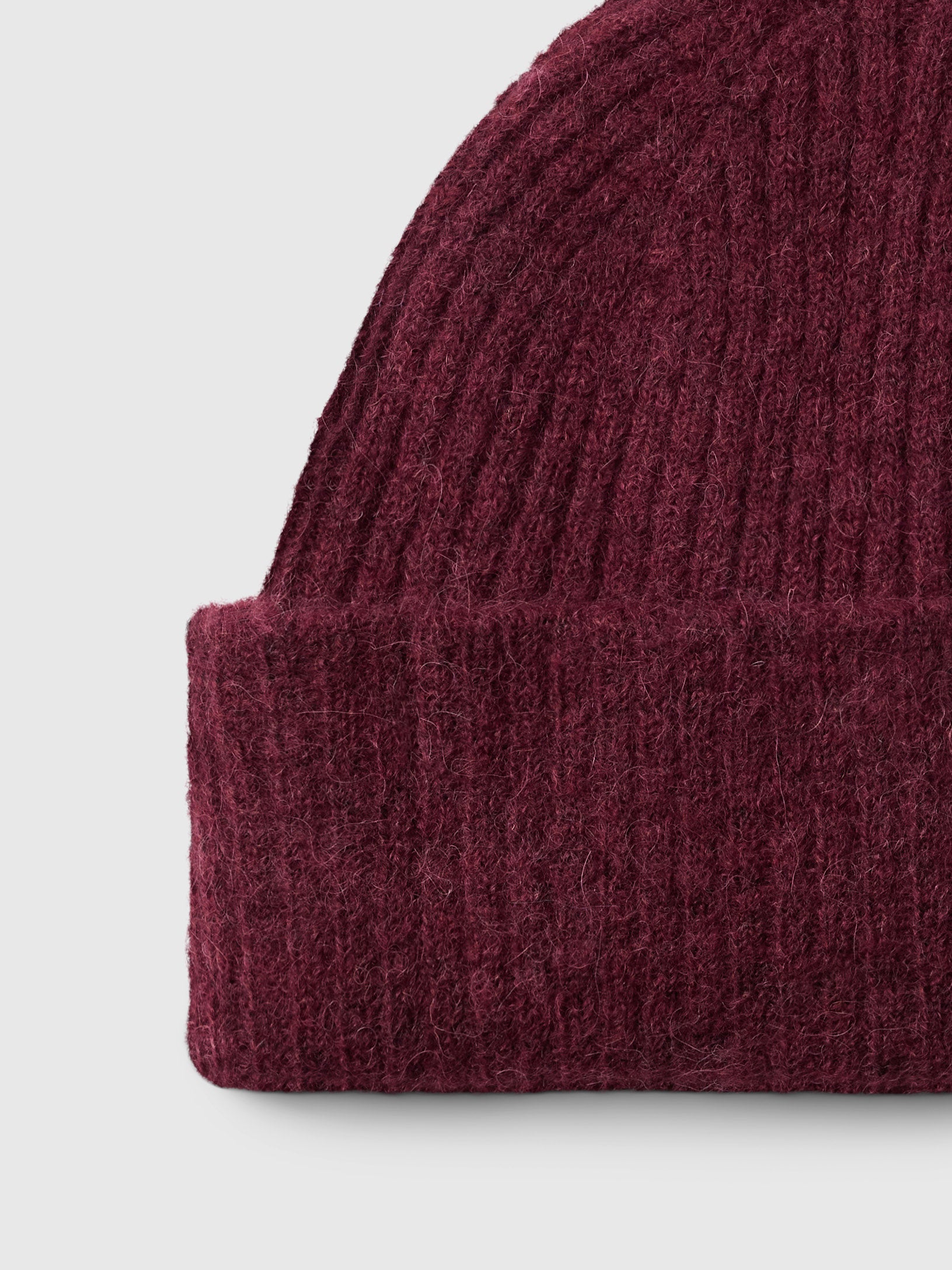 SLWLULU Woll Blend Knit Beanie, Tawny Port Melange