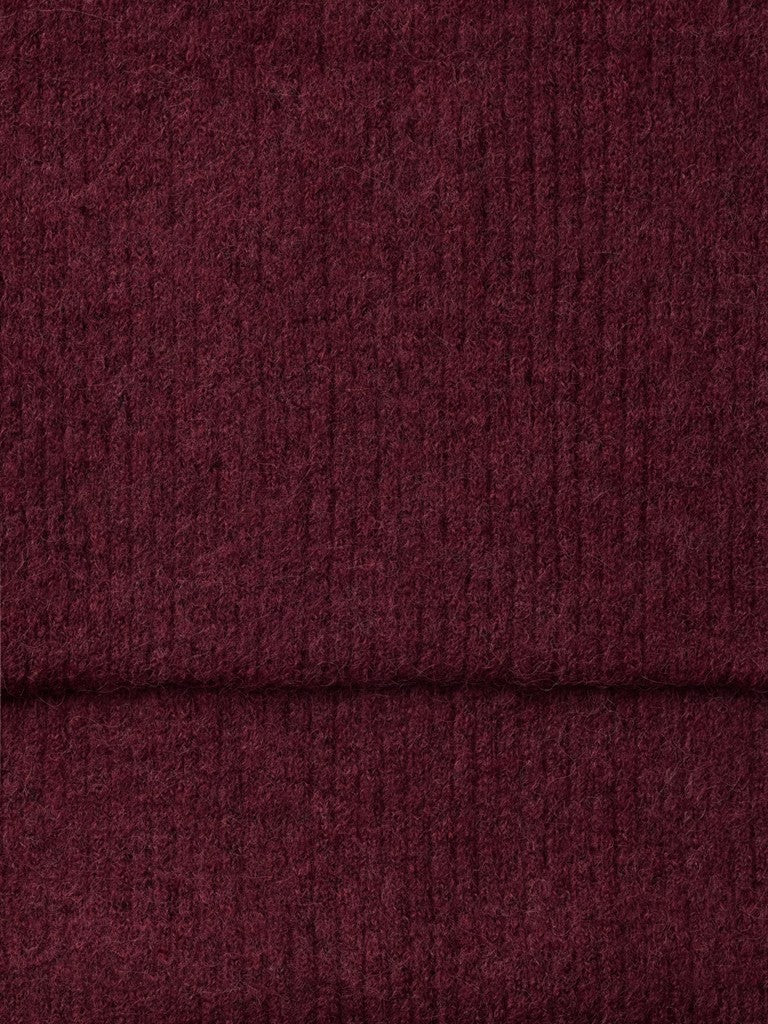 SLWLULU Woll Blend Narrow Knit Scarf, Tawny Port Melange