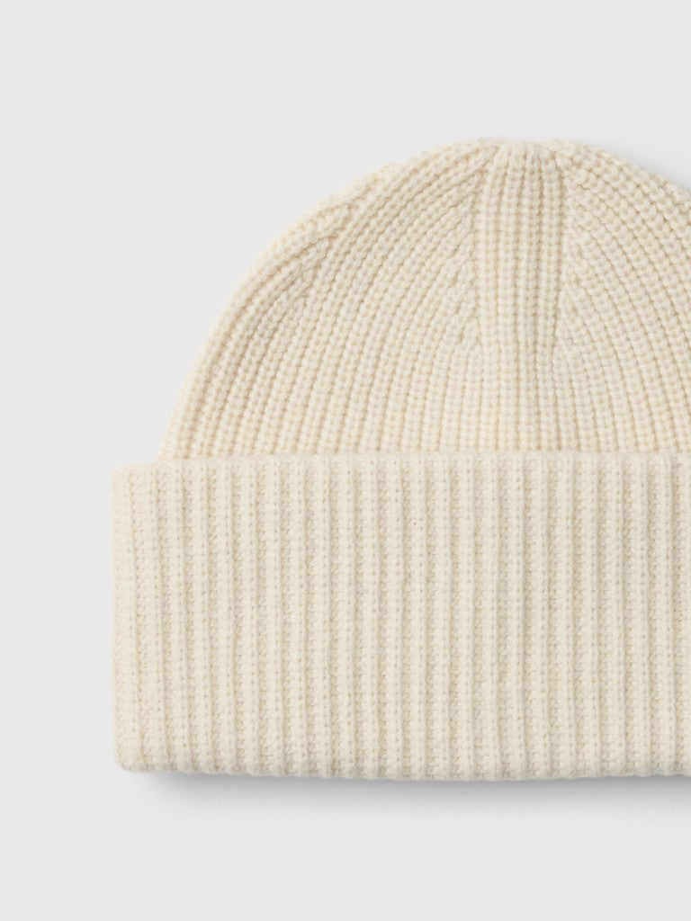 SLWMARY Knit Wool Beanie, silver birch