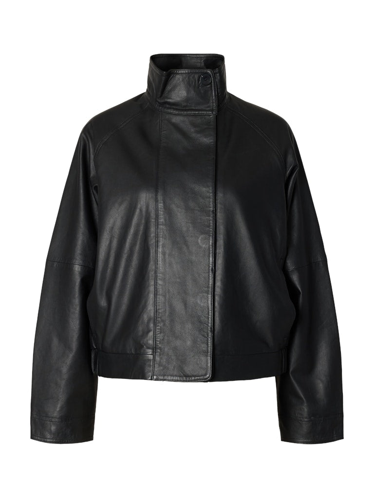 SLWZENIA Leather Jacket, Black
