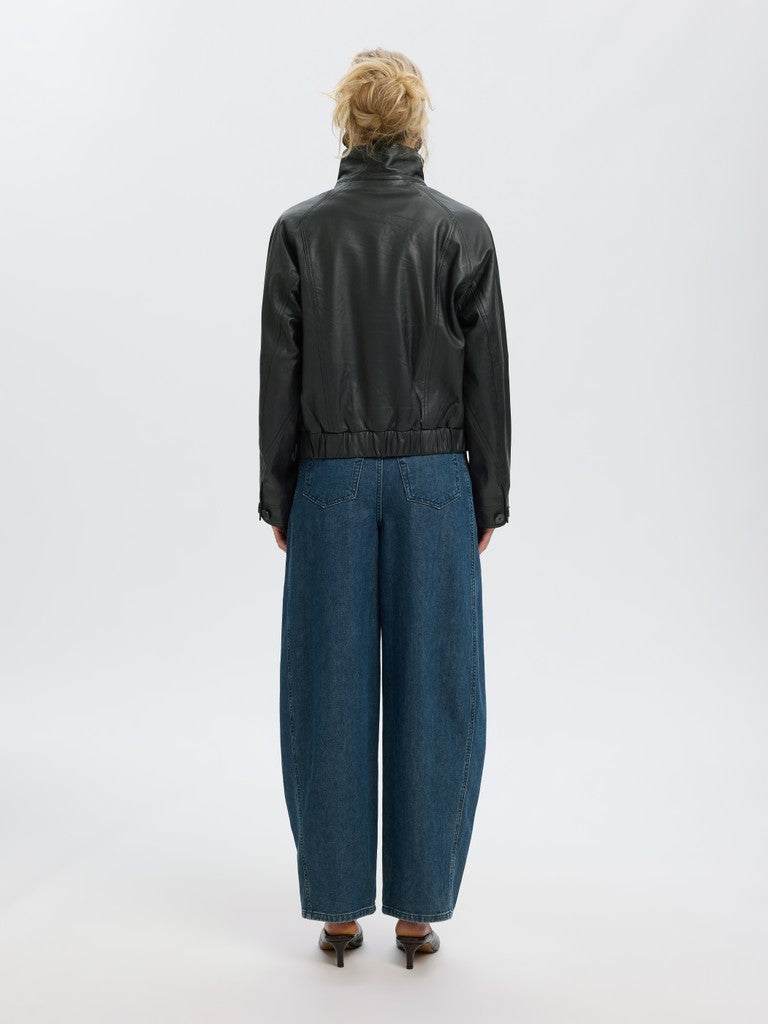 SLWZENIA Leather Jacket, Black