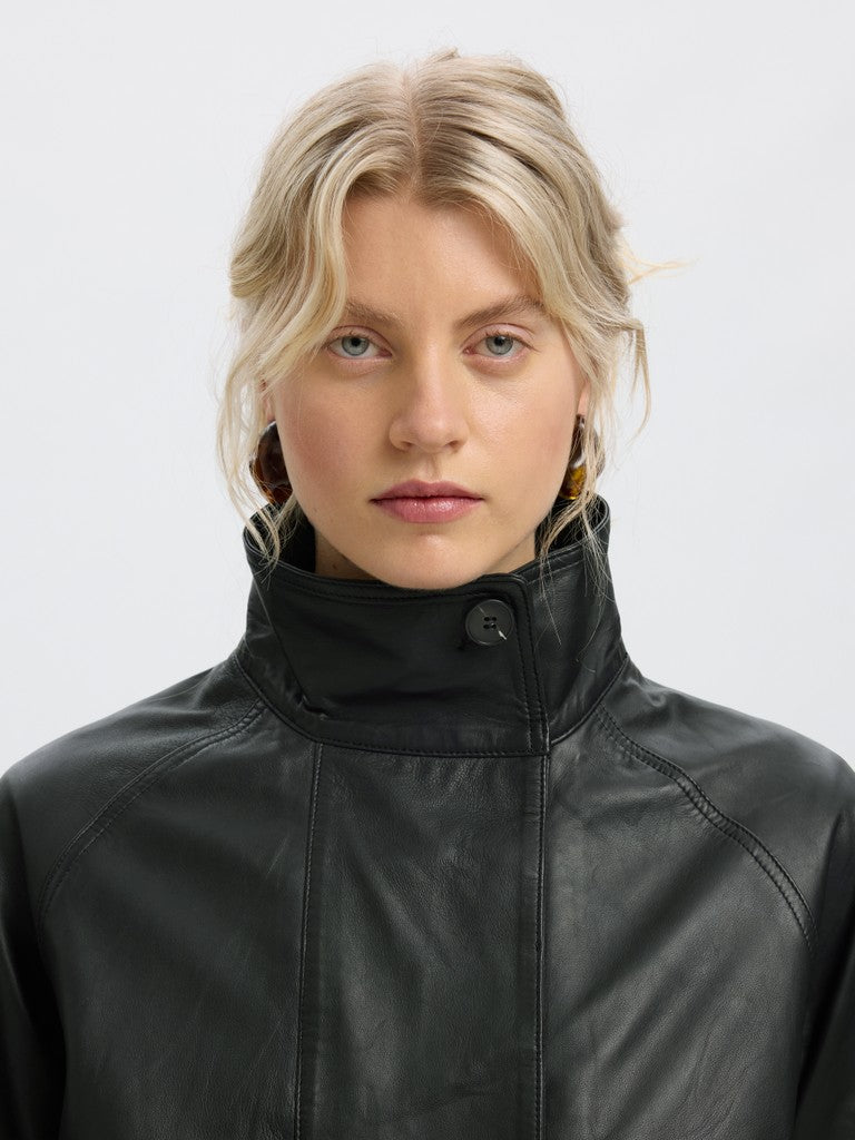 SLWZENIA Leather Jacket, Black