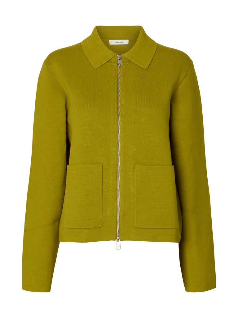 SLWMIKA LS Knit Cardigan, Avocado Oil