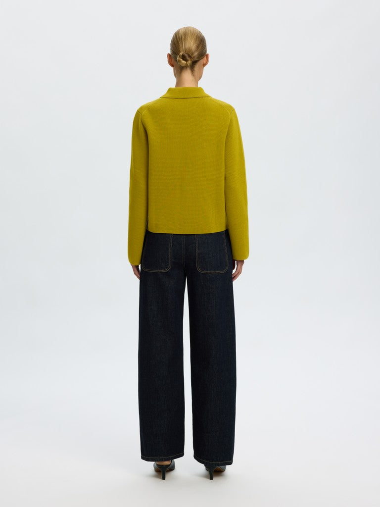 SLWMIKA LS Knit Cardigan, Avocado Oil