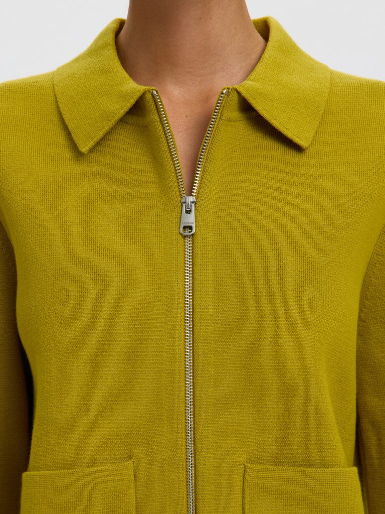 SLWMIKA LS Knit Cardigan, Avocado Oil