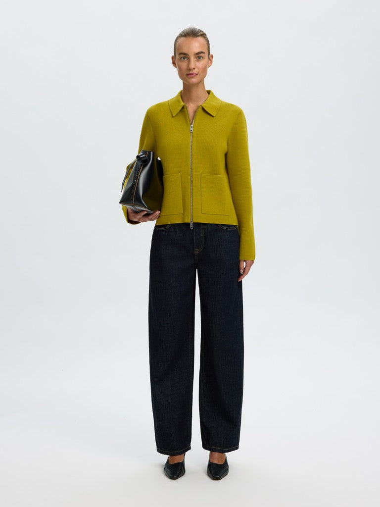 SLWMIKA LS Knit Cardigan, Avocado Oil