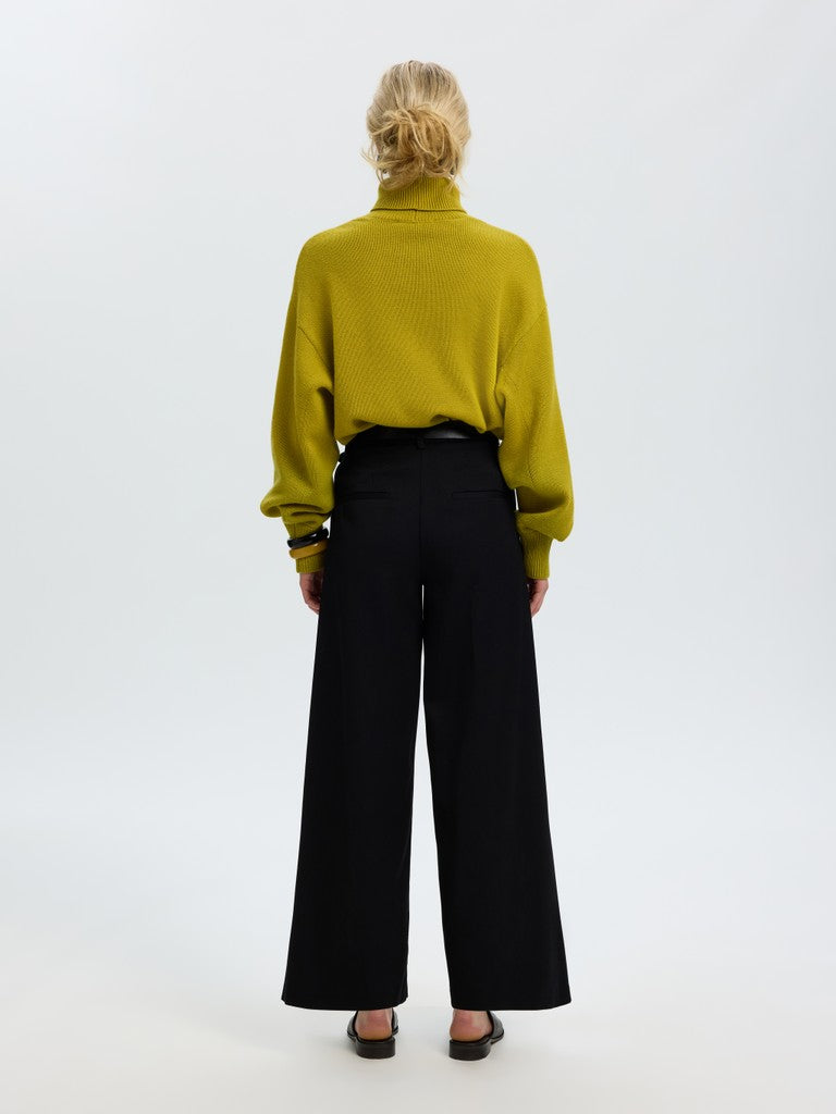 SLWELLIE LS Knit Roll Neck, Avocado Oil
