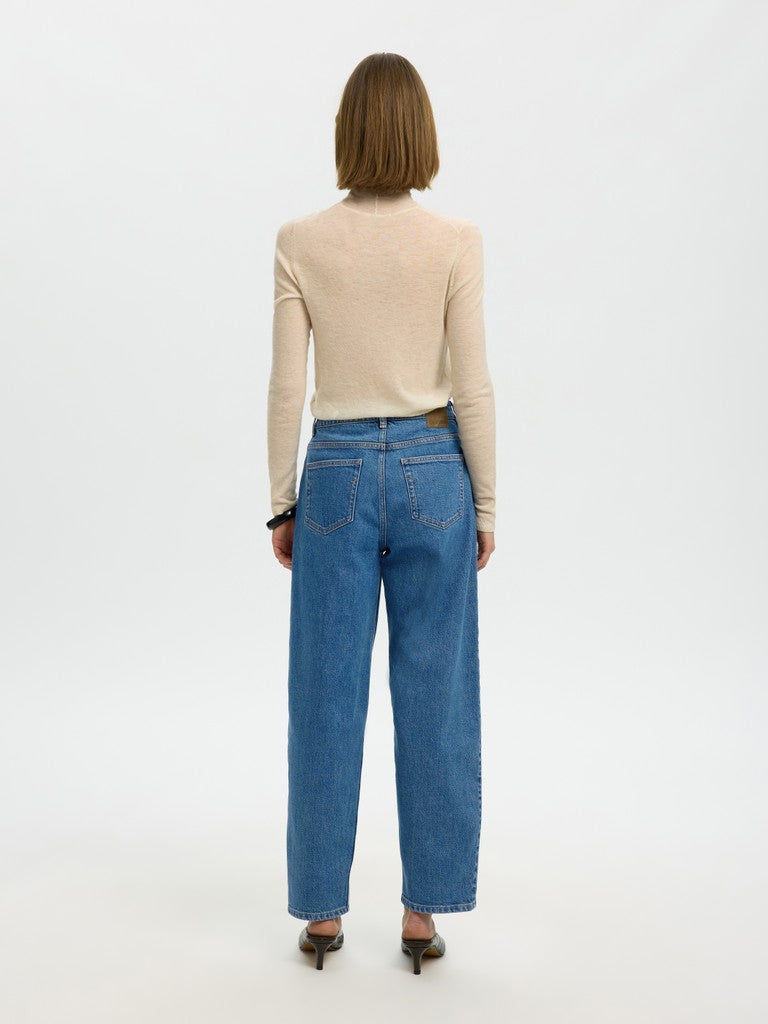 SLWBARREL BEA-KORI HW Jeans, Medium Blue Denim
