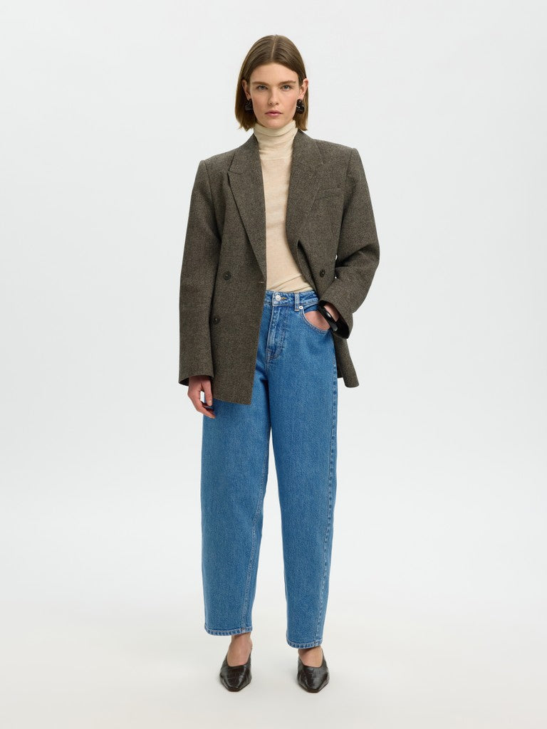SLWBARREL BEA-KORI HW Jeans, Medium Blue Denim