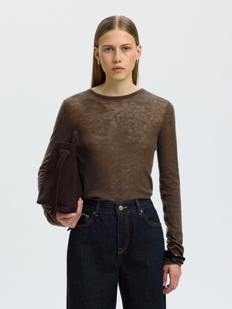 SLWVENDY LS Knit Wool O-Neck, Delicioso