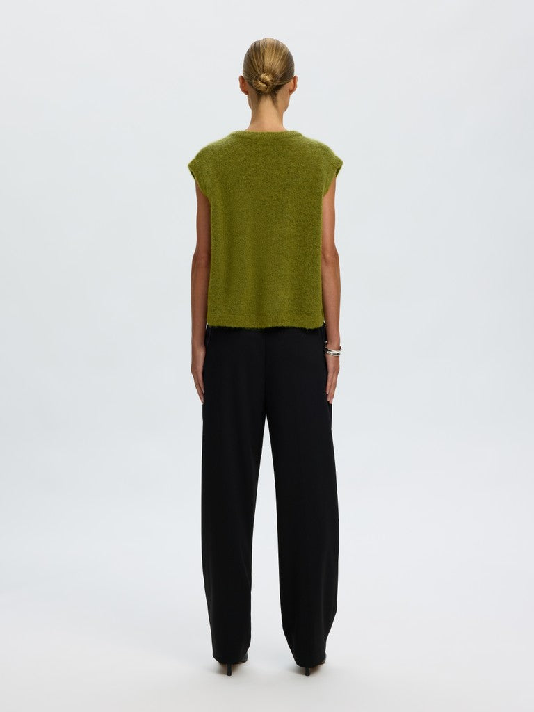 SLWLULU Brushed V-Neck Vest, Cardamom Seed