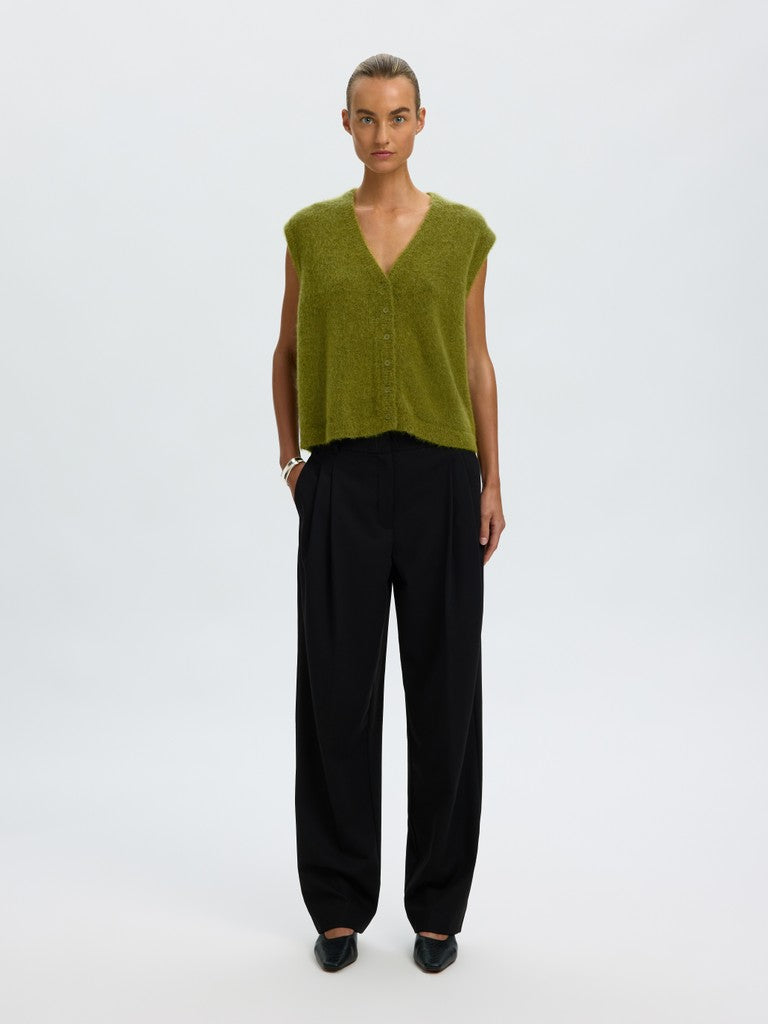 SLWLULU Brushed V-Neck Vest, Cardamom Seed
