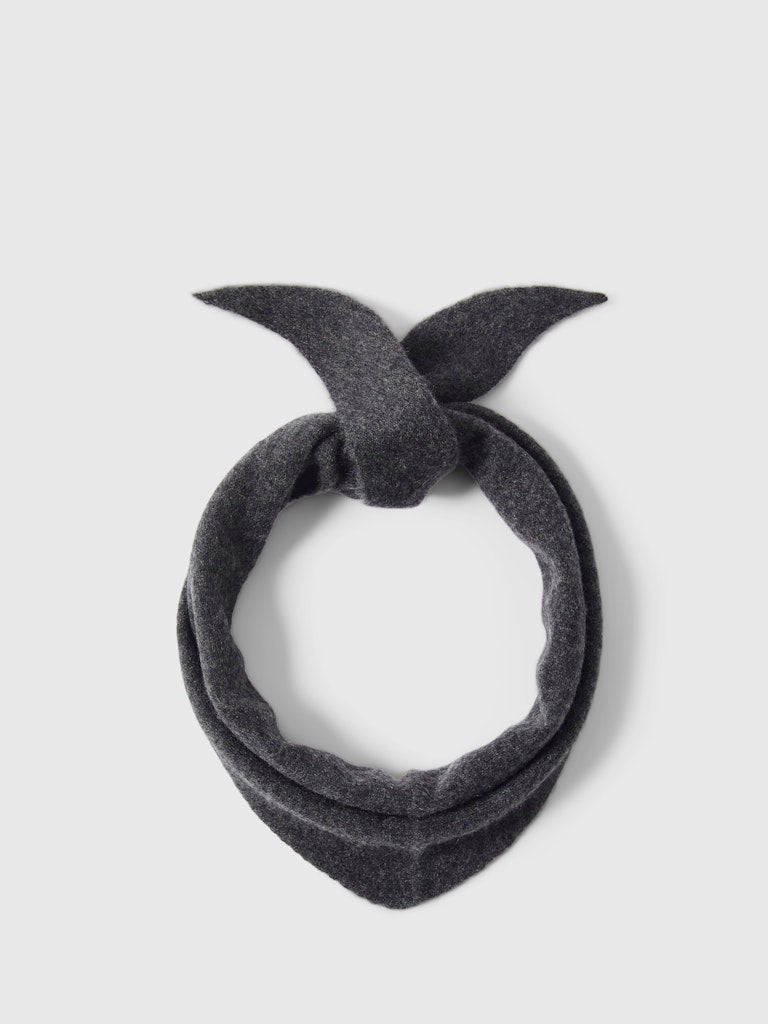 SLFMARIA Narrow Cashmere Scarf, dark grey melange