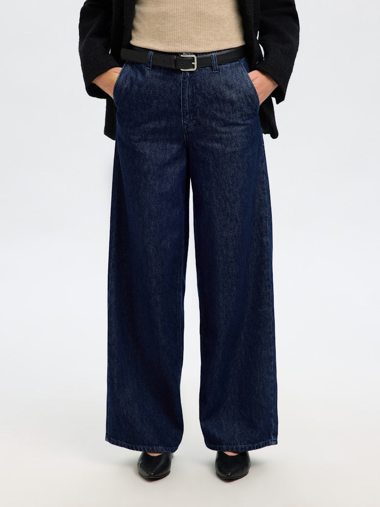 SLFEXTRA Wide Mella-Bora Jeans, dark blue denim