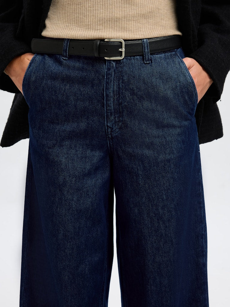 SLFEXTRA Wide Mella-Bora Jeans, dark blue denim