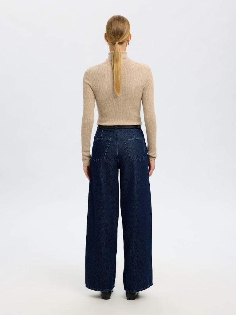 SLFEXTRA Wide Mella-Bora Jeans, dark blue denim