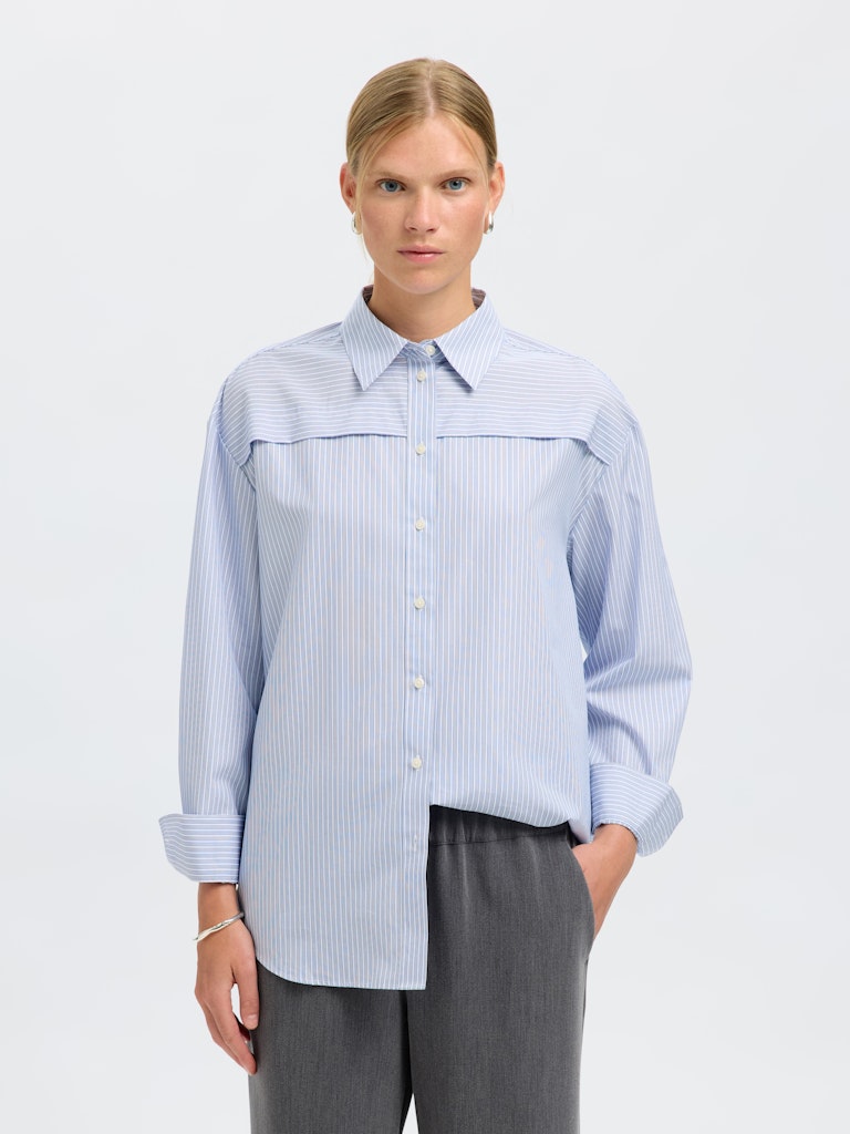 SLFALLISON Oversize Shirt, cashmere blue