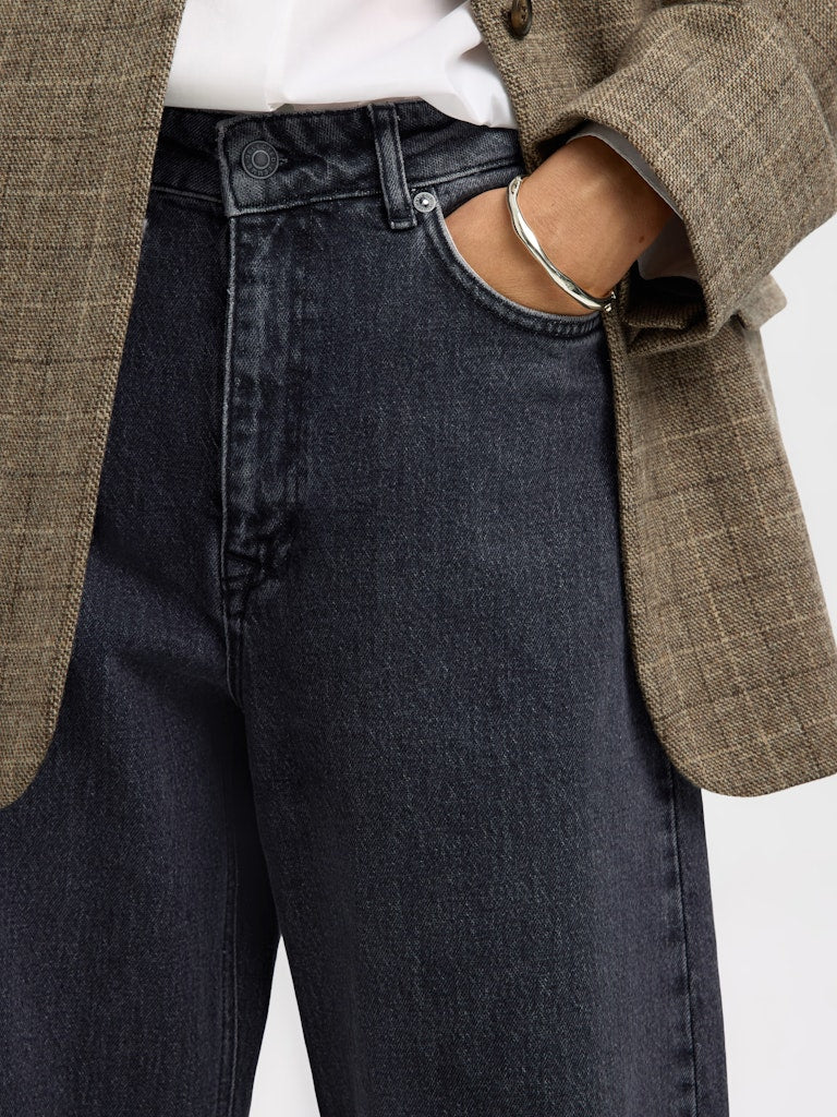 SLFLOOSE Barrel Ane-Kori MW Jeans, medium grey denim