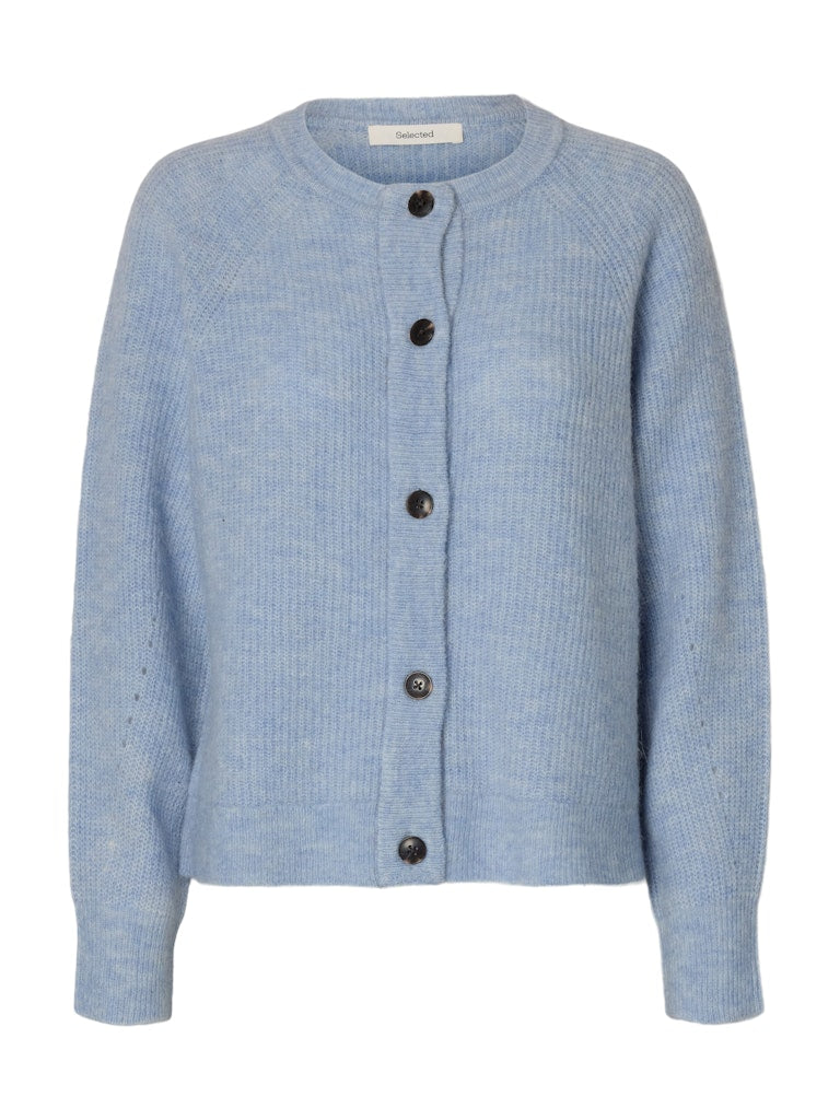 SLWLULU Knit Short Cardigan, cashmere blue melange