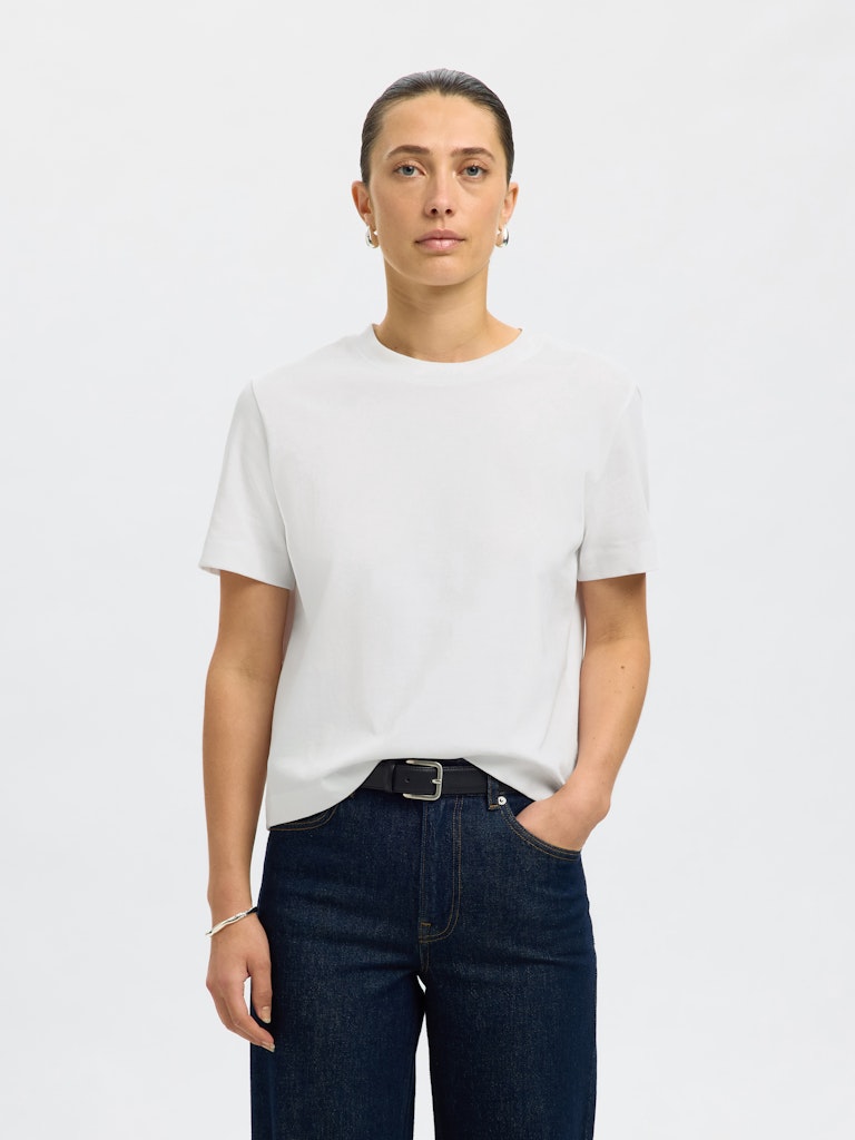 SLWESSENTIAL Boxy Tee, Bright White