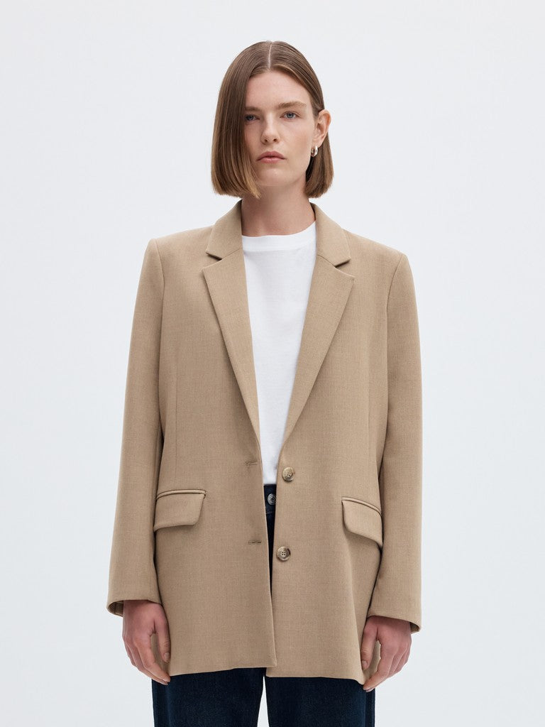 SLWRITA LS Relaxed Blazer, Camel Meliert