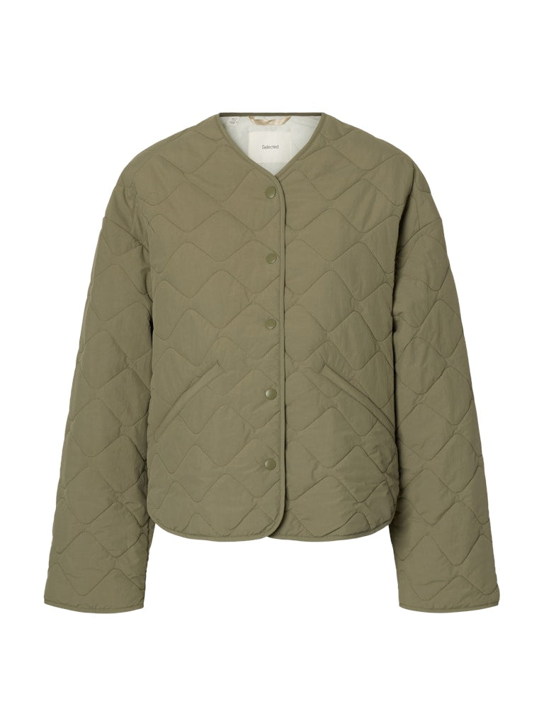 SLFRAYNA Quilted Jacket, deep linch green