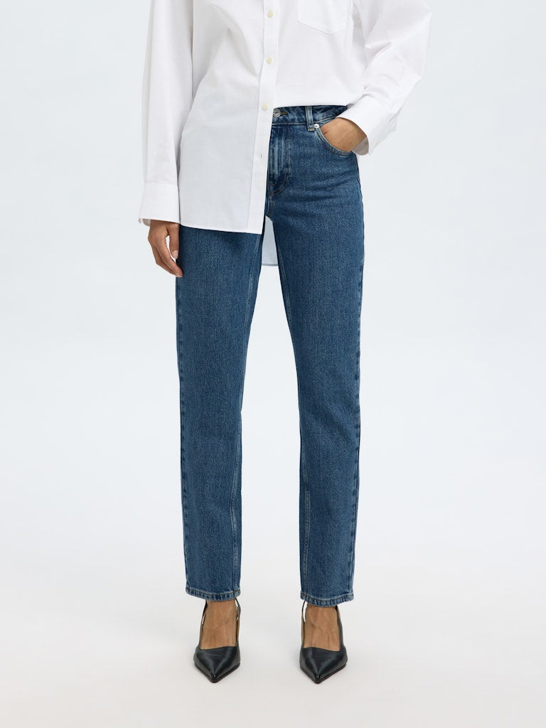 SLFSLIM Bea-Kori MW Jeans, Medium Blue