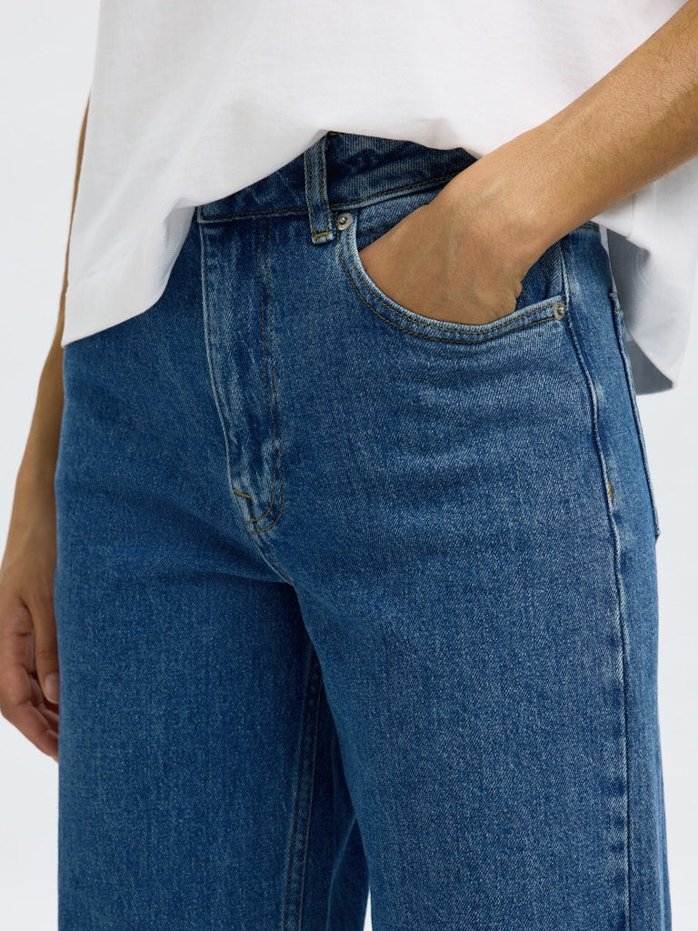 SLFWIDE Bea-Kori HW Jeans, Medium blue