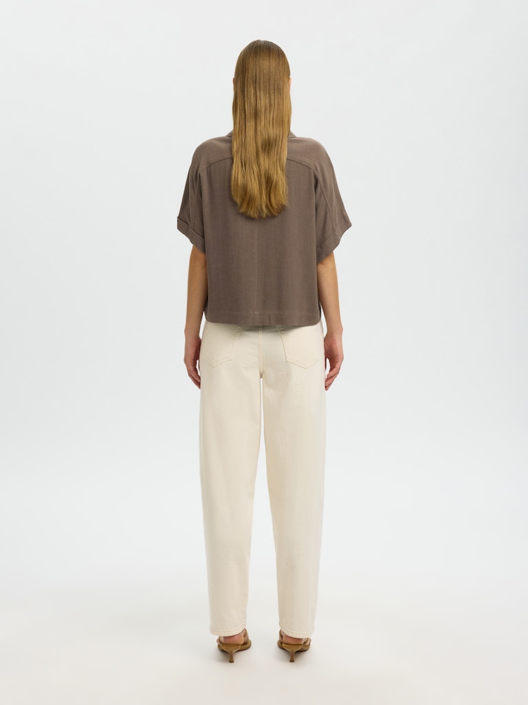 SLWVIVA Cropped Sun Shirt, chocolate chip
